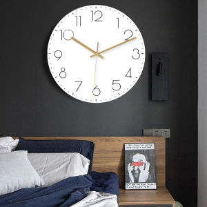 Nordic Modern Luxury Simple Large Fashionable Living Room Wall Clock Artistic Creative Hanging Clock round Shape Battery Powered