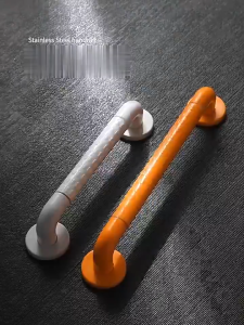 Bathroom SUS304 Stainless Steel Handle Elder Safety Handle Yellow OKU Handle Anti Slip Handle