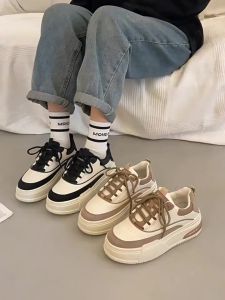 white sepatu wanita sport cewek korean style kekinian kets fashion rubber chunky shoes for women sapatos casual Import sneakers
