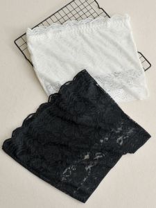 Summer Short Lace One-Piece Seamless Inner Wear Strapless Womens Base Layer Top White Tube Bralette for Outerwear