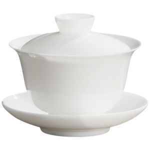 Premium Single High-End Jade Porcelain Tea Bowl White Porcelain Gongfu Tea Set for Brewing Tea Ceramic Handmade Colorful Series