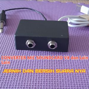 CONVERTER MIC VOCAL SOUNDCARD V8 - CONVERTER AKTIF MIC SOUNDCRAD V8 DAN LAIN LAIN