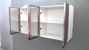 Aluminum Kitchen Cabinet Anti-termite Glass Door Hanging Cabinet Wall For Kitchen Storage Pantry/Dish Cabinet Spice Rack