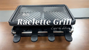 【Local Shipping】Raclette Table Grill Electric Korean BBQ Grill Indoor Cheese Raclette for 8 Person Removable Non-Stick Surface Temperature Control & Dishwasher Safe 1300W