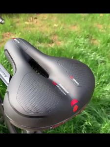 TOSUOD | Hollow Breathable Bicycle Saddle Men Women MTB Road Bike Saddle Shock Absorbing Comfortable Big Butt Bike Seat Safety Warning