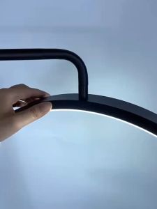 【Fast Shipping】LED adjustable in three colorshalf moon lightfor Tattoo Eyeliner Beauty Manicuremagnifying glass with light beauty lampfacial tattoo light Floor stand stable and non slip