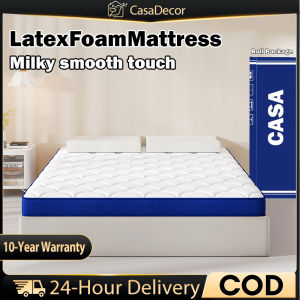 CASA 9cm Latex Foam Mattress Milk Silk Fiber Memory Foam Mattress Single/Double/Queen/King Size