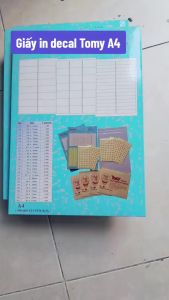 Nhãn Dán ToMy A4 Trắng Decal Tomy Các Số