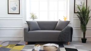 L-Shape Slipcover Stretch Seat Cover 1/2/3/4 Seater Universal Solid Color Sofa Cover Soft Comfortable