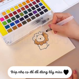 Màu Nước GRASP Cao Cấp 12/18/24/36/48 màu. Màu nước viên nén kèm bút màu nước