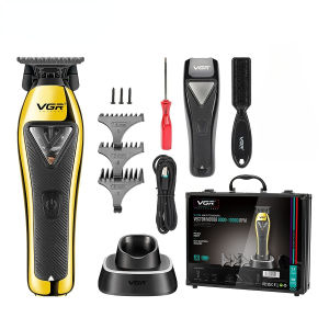Máy Cắt Tóc Không Dây Chuyên Nghiệp VGR V-994 10000 Vòng/Phút Máy Cắt Tóc Điện Kim Loại Cho Nam Giới Có Sạc Nhanh Và Nhiều Đầu Cắt