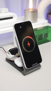 【LOCAL】PZOZ Wireless Charger Charging Station 3 in 1 Magnetic Magsafe Charger Stand Multiple Devices for Apple iPhone Apple Watch AirPods