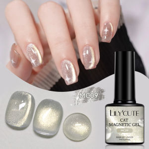 LILYCUTE 7ml Glass Cat Magnetic Nail Gel Polish Semi Permanent Soak Off UV Gel Crystal Varnis Nail Art Manicure
