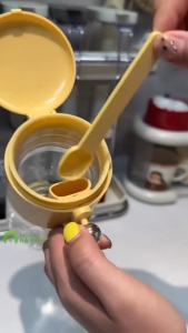 Hộp Đựng Gia Vị Có Thìa Để Ngăn Riêng Chống Ẩm Nắp Kín Có Khóa Cao Cấp OKSEP Lọ Đựng Gia Vị Thuỷ Tinh Chống Vỡ Cao Cấp
