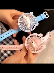 USB MINI FAN KIPAS ANGIN MINI PORTABEL MODEL JAM TANGAN CINNAMOROLL KUROMI MELODY POMPOMPURIN LOTSO HELLO KITTY SKM