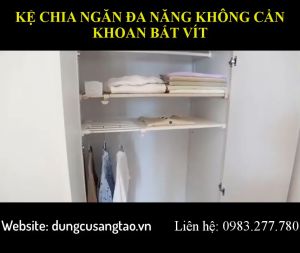 Kệ đa năng chia ngăn không cần khoan bắt vít V3 Rộng 36cm