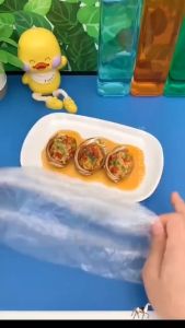 YL 100pcs Disposable Bowl Cover Plastic Wrap Bag Food Grade Refrigerator Leftovers Fresh-Keeping Cover Food Safe Cover
