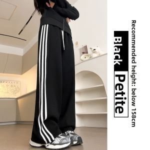 LANMENGYA | High Waist Wide Leg Relaxed Fit Straight Trousers