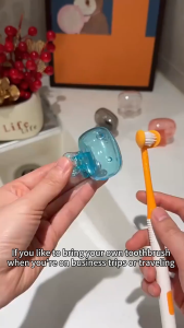 1/3PCS Large Light Colorful Toothbrush Protective Cover Brush Cover Protective Cover Plastic Clip Portable Travel Suitable for all regular and Electric toothbrushes Dust and dirt proof