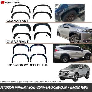 Mitsubishi Montero 2016 to 2019 OEM Bushwacker / Fender Flare Slim Type 3 Versions