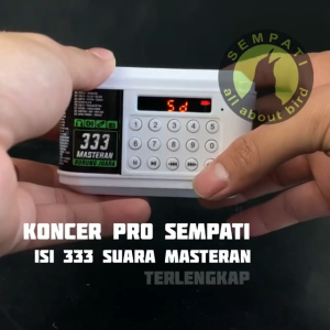 SEMPATI GROSIR Koncer Pro Sempati Isi 333 Masteran Audio Speaker Digital Mp3 5 Pcs Pemasteran Burung Murai Kacer Lovebird Pleci Kenari Cucak Jalak Cililin Jago Berkicau Speaker Latih Burung SKPMB