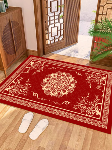 New Chinese Floor Mat Door Mat Red Festive New Home Doormat Carpet For Home Doorway Entrance Mat Non-Slip Mat