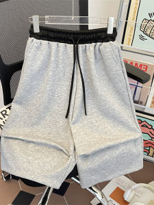 American High Street Color Block Casual Shorts Mens Summer New Design Loose Fit Seven-Foot Pants Straight Leg Elastic Waist