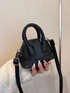 Mini Shell Shaped Crossbody Bag Womens Single Shoulder Pink Fashionable Versatile Small Bag Soft PU Leather Casual Style