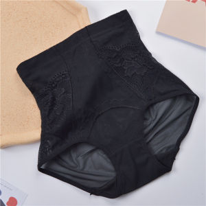 Womens Pure Cotton Mid-High Waist Underwear Slimming Shapewear Briefs Thin Design No-Trace Large Size Summer Underpants
