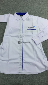 Kemeja BKKBN/Seragam kerja putih/Baju kerja lengan panjang/Seragam BKKBN Pria dan Wanita/Baju BKKBN
