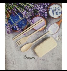 GO GREEN BOX PORTABLE SET 4IN1 BOX SENDOK GARPU SUMPIT JERAMI GANDUM | SENDOK LIPAT | SET PERALATAN MAKAN LIPAT PRAKTIS | GBP-8837