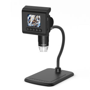 Kính Hiển Vi Video Kỹ Thuật Số Với Màn Hình 24  8 Đèn LED Chân Đế Có Thể Điều Chỉnh Độ Phóng Đại 50-1000X Kính Lúp Điện Tử Cầm Tay