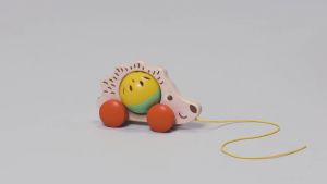 IKEA UPPSTA ของเล่นลากจูง รูปตัวเฮดจ์ฮอก หลากสี