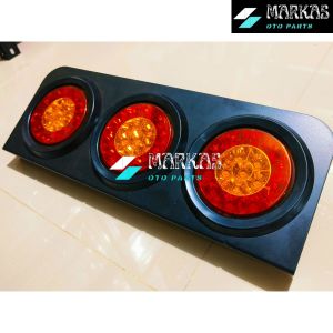 Sebelah Lampu Led Stop Lamp Truck 12volt - 24volt Model 402 / 302 Merah Kuning Lampu Rem Belakang Truk Variasi Canter Hino Lohan Fuso Giga Quester dll Universal 1Buah