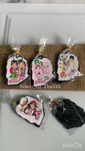 Souvenir Pernikahan Gantungan Kunci Pengantsin Kemas Plastik Isi 100 Pcs