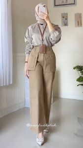 Celana Panjang Kulot Wanita Katun Twill Naomi