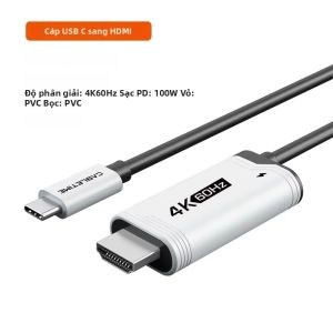 CABLETIME Cáp USB C Sang HDMI 4K 144Hz PD 100W Bộ Chuyển Đổi Type C Cho Nintendo Switch PS4/5 2/1 OLED - Truyền Dữ Liệu Tốc Độ Cao