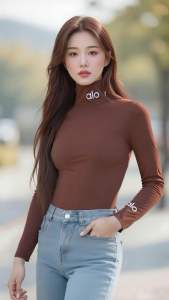 Áo thun cổ lọ thêu logo ALO Freesize dưới 60kg