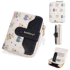 Baellerry | Ví Ngắn In Hình Dễ Thương Dành Cho Nữ Baellerry Khóa Kéo Thời Trang Nhiều Ngăn Đựng Thẻ Ví Đựng Tiền Xu Da PU