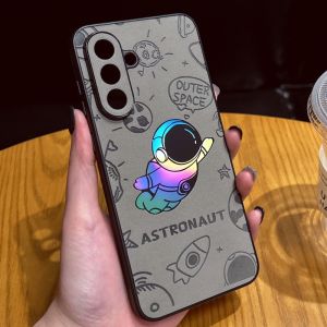 Luxury Leather Samsung A55 Phone Case Galaxy A54 A56 New Model A56 Laser Pikachu Full Cover Protection Shell A15 Anti-Fall