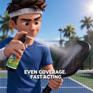 Mild formula Maintains grip CG Pickleball paddle cleaner Paddle cleaner spray Deep texture stain removal Free towel