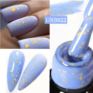 Sơn Gel Móng Tay Màu Xanh UR SUGAR Có Nhũ Vàng Phủ Bóng UV LED Loại Tẩy Được Dùng Cho Nail Art 7ml
