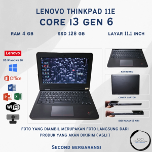 laptop terbaru 2025 Leptop satu jutaan Core i3 Generasi 6 Lenovo 11e Ssd 128 Gb