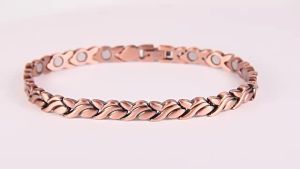 ARADOO Preumium Copper Bracelet for Women Magnetic Therapy Wristband Jewelry Gift