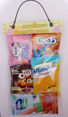 PARCEL SNACK (SUDAH TERMASUK SNACK) MURAH ACARA ULANG TAHUN TEDAK SITEN LEBARAN DLL GRATIS TAMBAH TEMA NAMA & FOTO