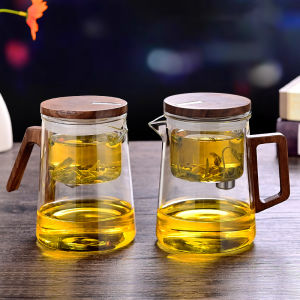New 2025 Glass Tea Pot for Home And Office Use Tea Water Separation Elegant Inner Part Tea Set Tea Brewing Cup with Lid