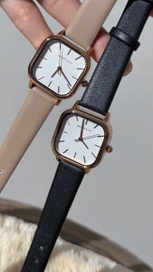 Milliot & Co Ainsley Rose Gold Leather Strap Watch