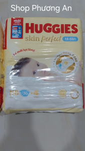Tã dán Huggies Skin Perfect size NB 70 (Dưới 5 kg) S 54 S80 (4-8kg) M46 M76 (6-11kg) L68 (9-13 kg)