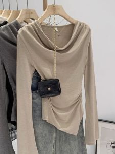 Chic French Style Shirt Irregular Long Sleeve