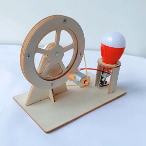 DIY Hand Crank Wooden Educational Kits for Children Physical Learning Science Experiment Project Toy